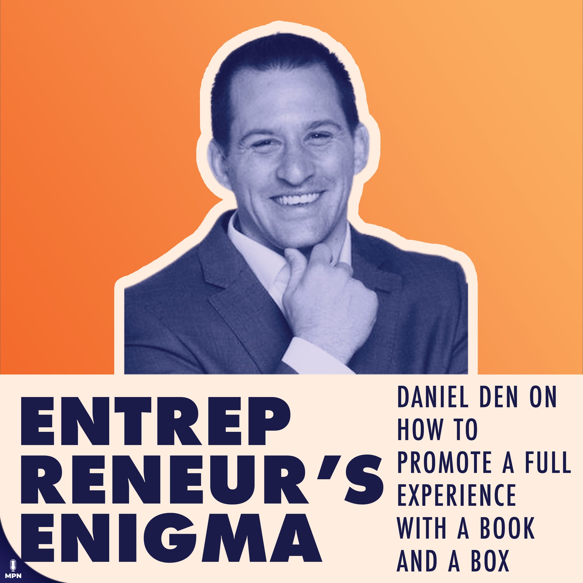 Entrepreneur's Enigma album art: Says Daniel Den on how to promote a full experience with a box and a book.