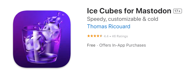 Ice Cubes App for Mastodon for iOS/iPadOS/MacOS Graphic from App Store